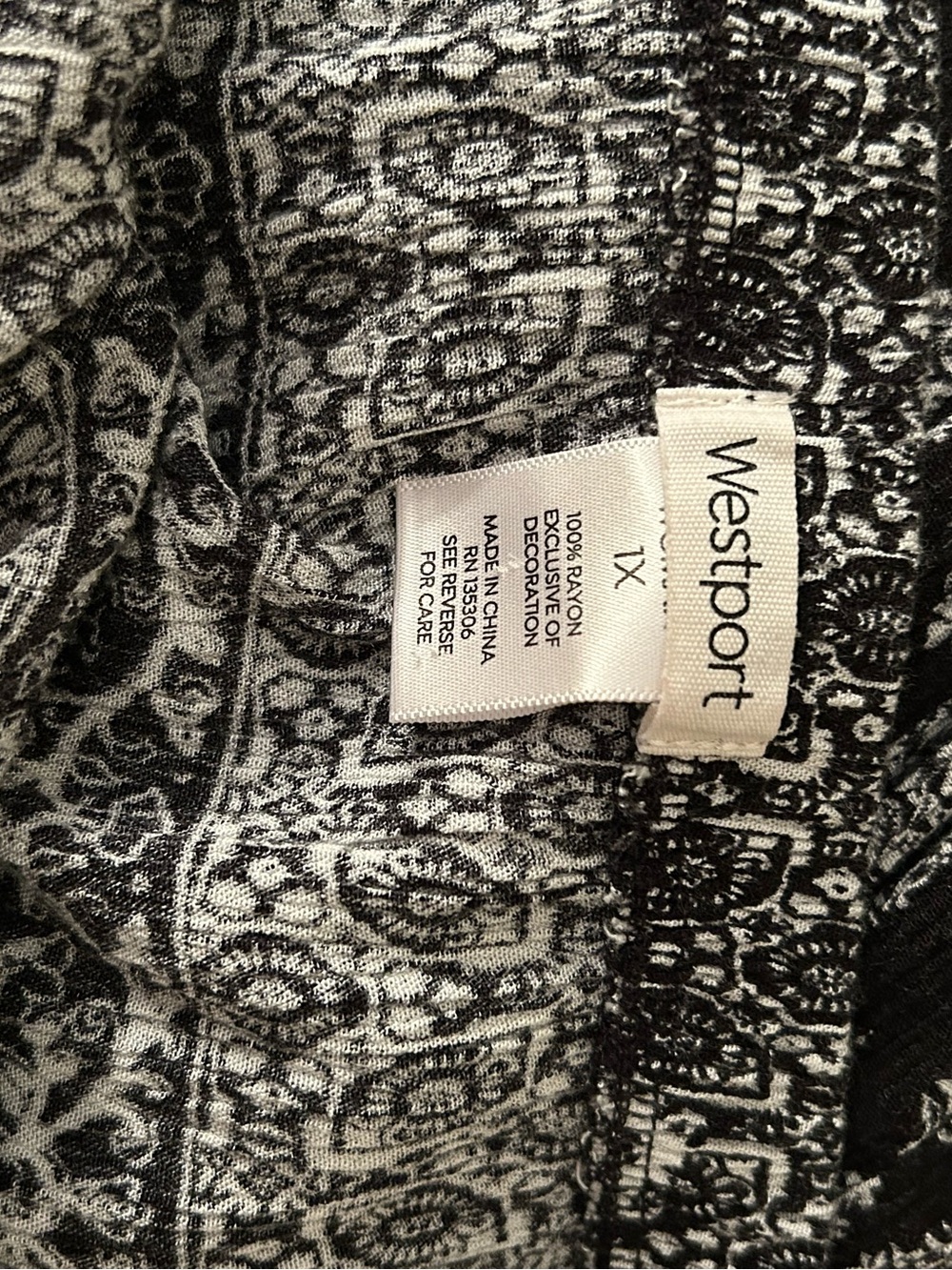 Westport Black and White Boho Maxi Skirt - Picture 7 of 9